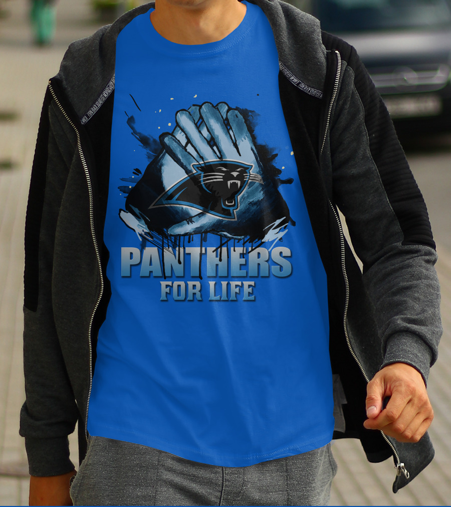 Panthers For Life Carolina Panthers T-Shirt