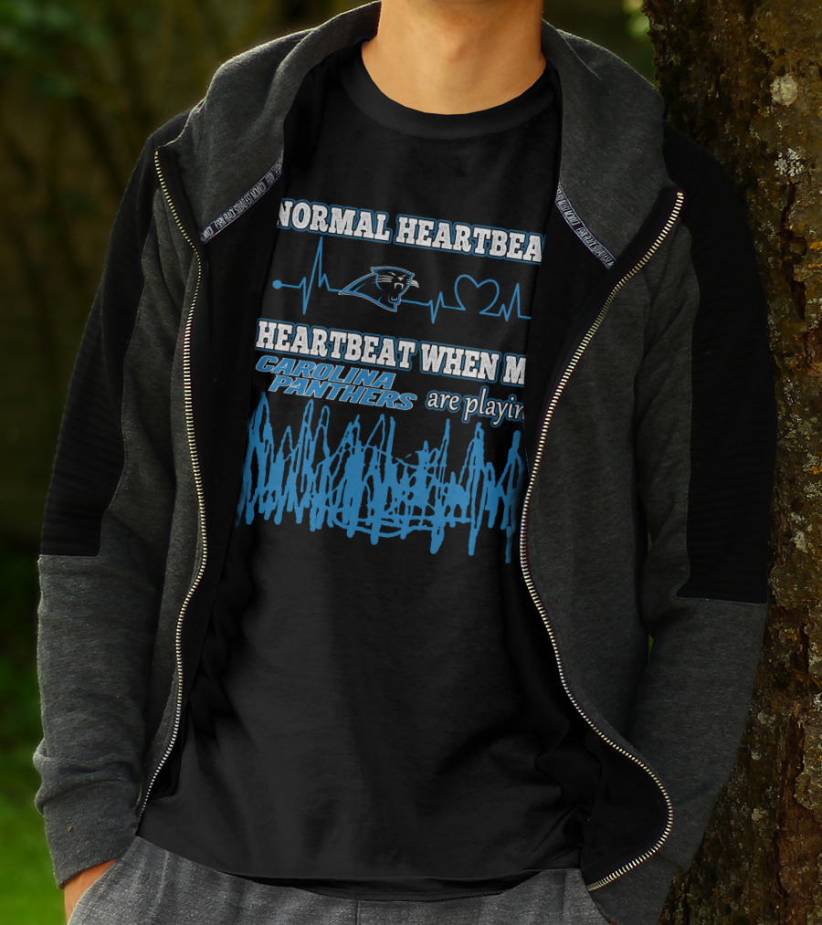 Normal Heartbeat Heartbeat When My Carolina Panthers Are Playing T-Shirt