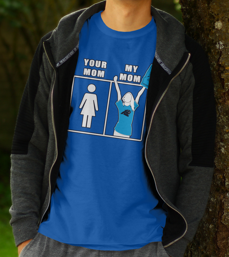 Carolina Panthers Your Mom My Mom 59 Fan Foam Finger T-Shirt