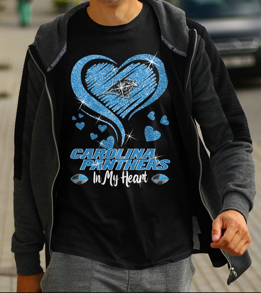 Carolina Panthers Heart Logo In My Heart T-Shirt