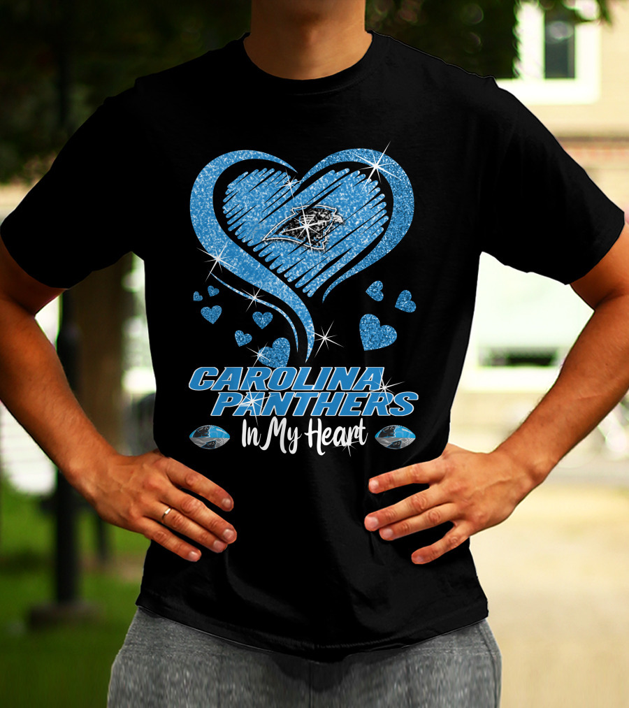 Carolina Panthers Heart Logo In My Heart T-Shirt