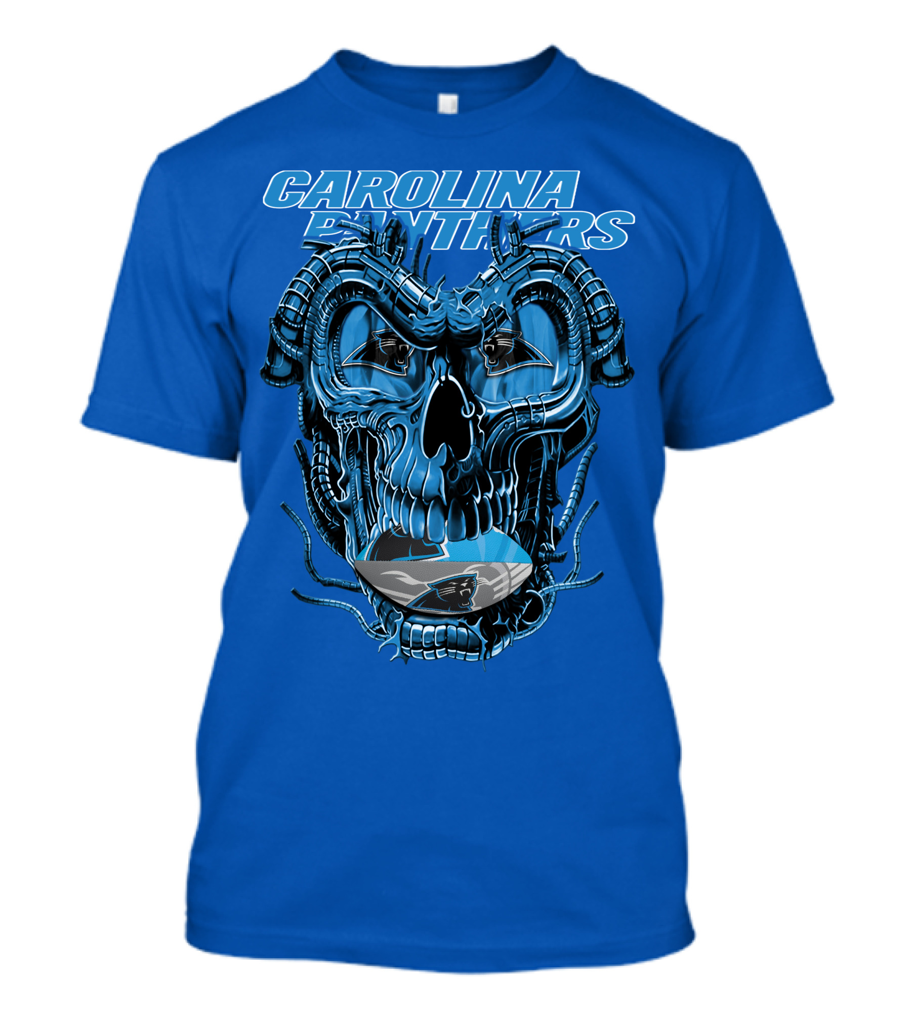 Carolina Panthers Dragonskull Helmet T-Shirt