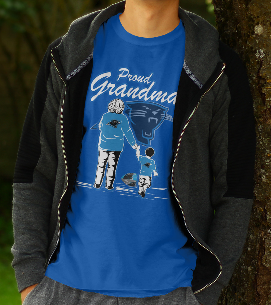 Proud Grandma Carolina Panthers Football Family Connections T-Shirt