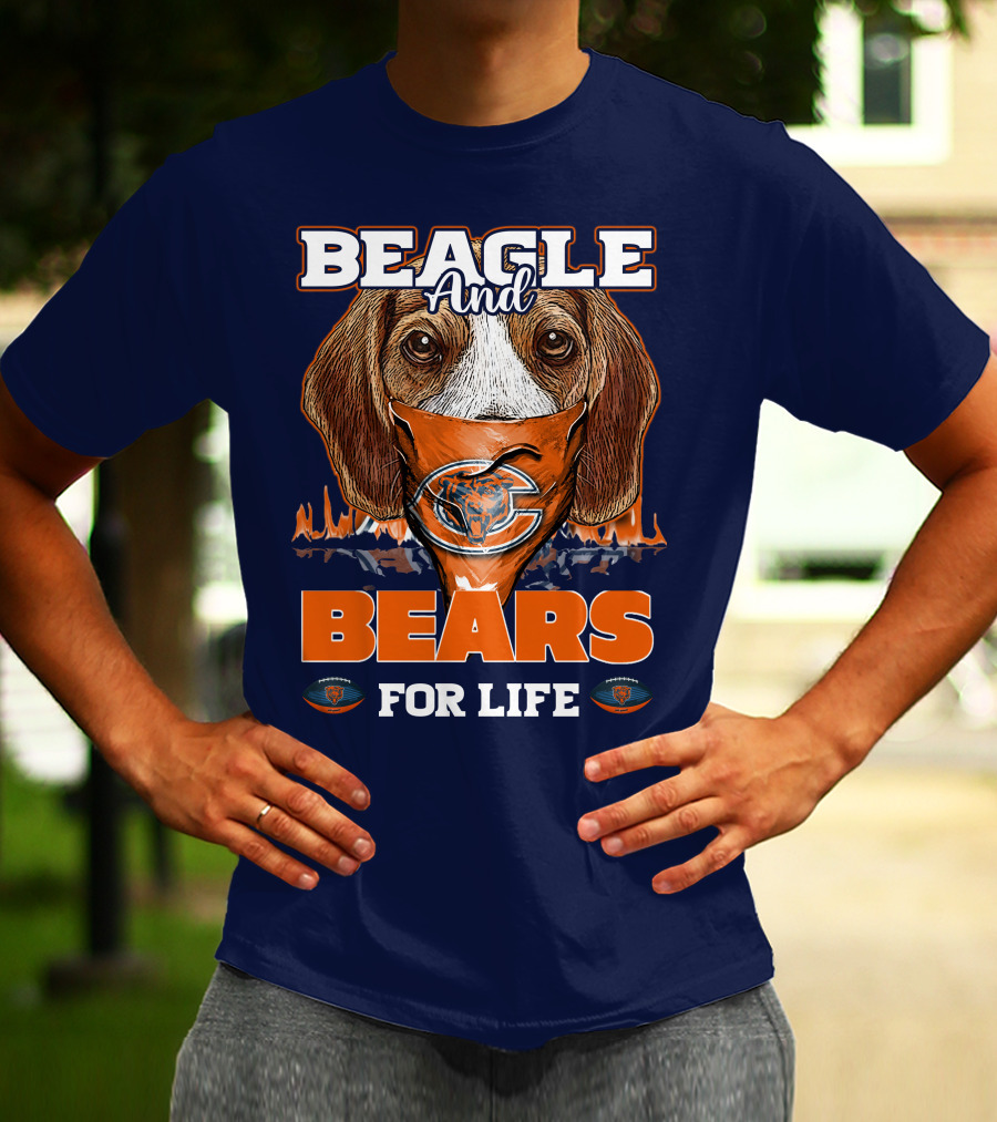 BEAGLE AND BEARS FOR LIFE CHICAGO BEARS T-Shirt