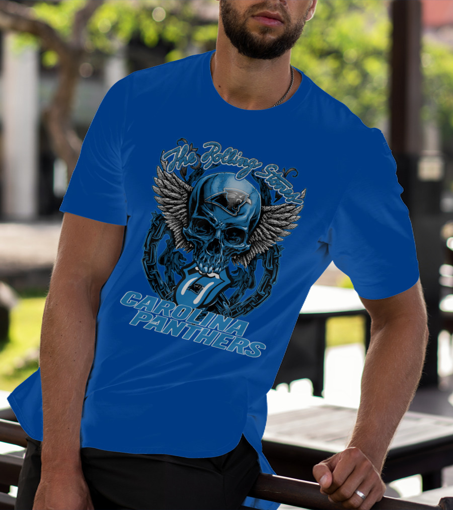 The Rolling Stones Carolina Panthers Skull Wing T-Shirt
