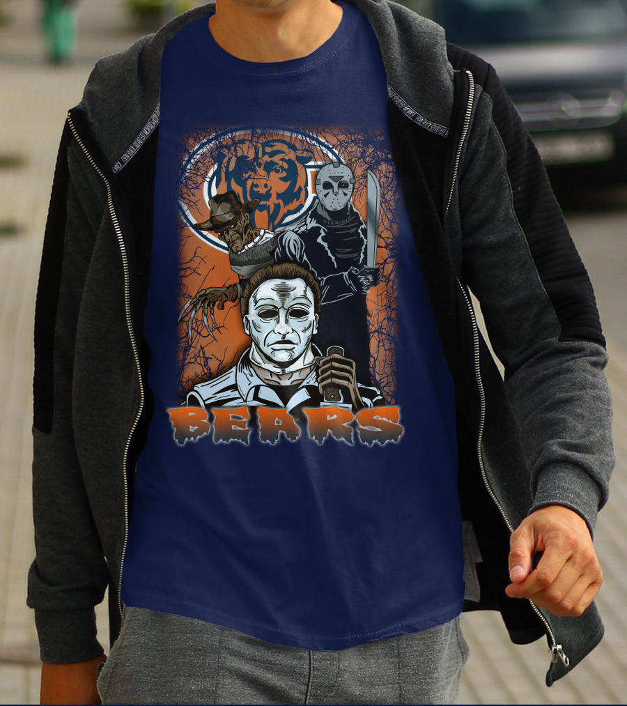 Chicago Bears Horror Icons Bear T-Shirt