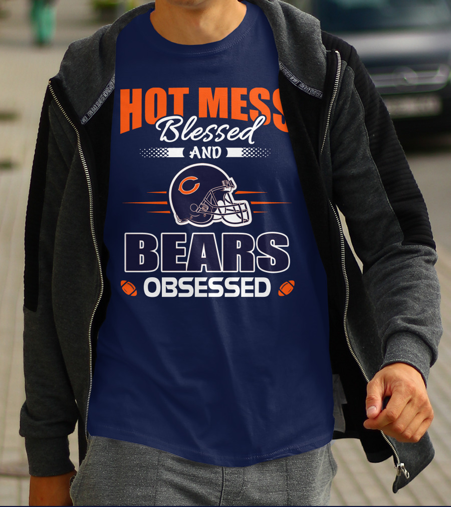 Hot Mess Blessed And Bears Obsessed T-Shirt