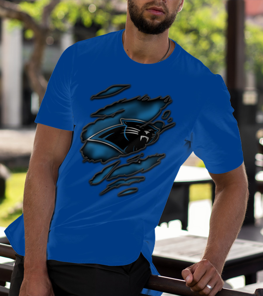 Torn Carolina Panthers Claw Mark T-Shirt