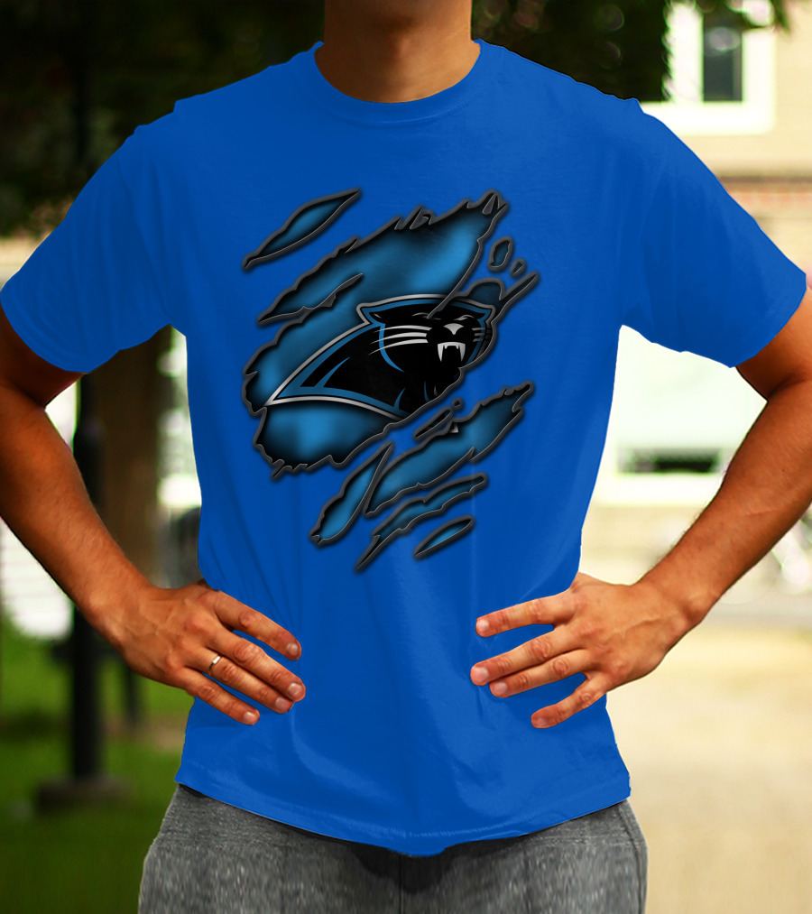Torn Carolina Panthers Claw Mark T-Shirt