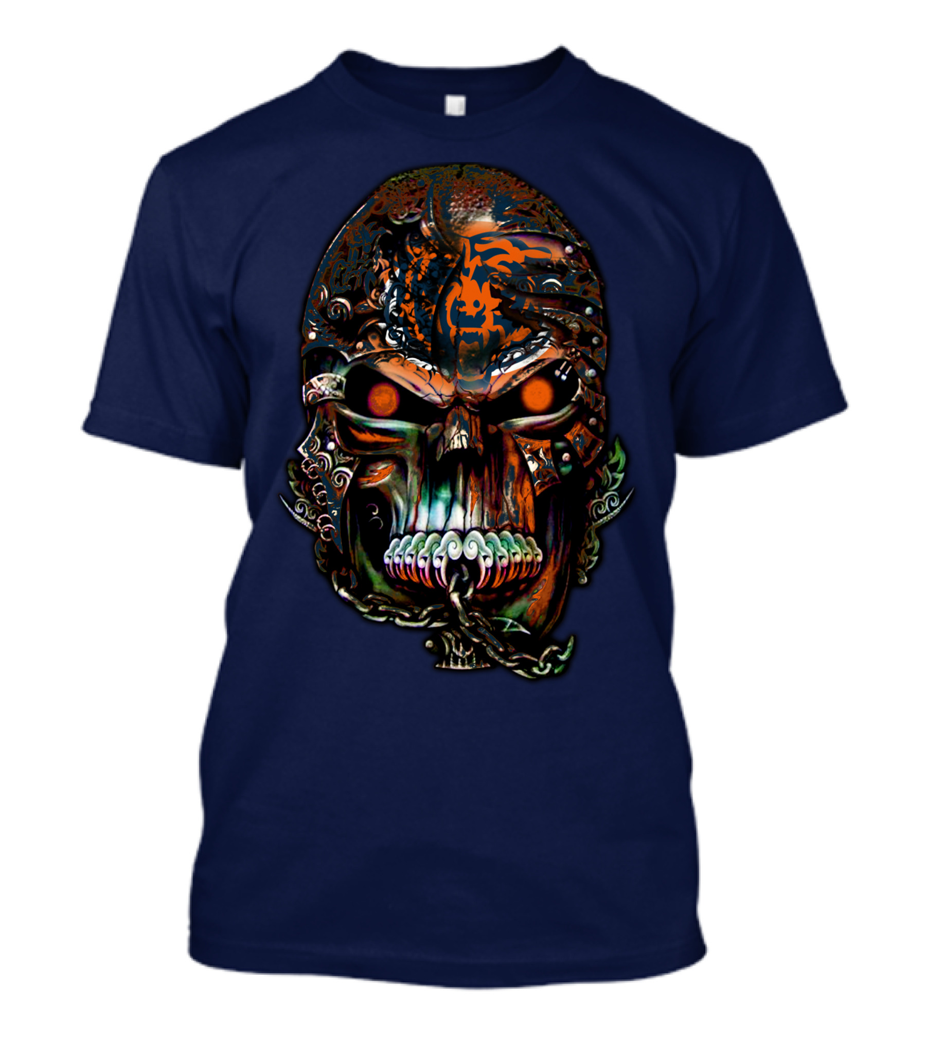 Chicago Bears Fiery Skull T-Shirt