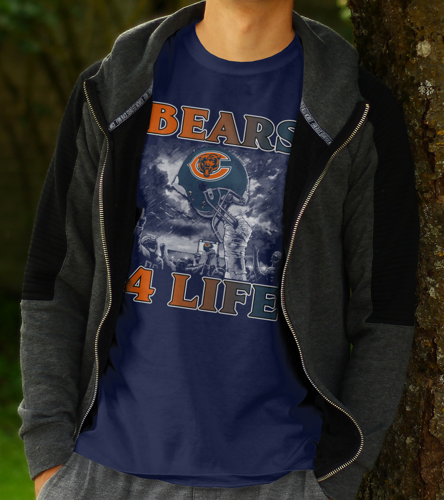Bears 4 Life Chicago Bears Helmet Celebration T-Shirt