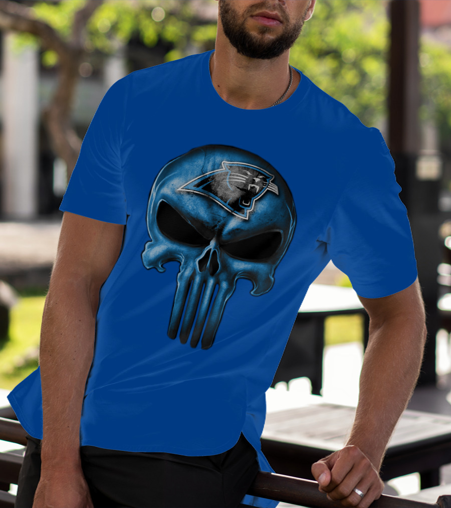 CAROLINA PANTHERS Skull T-Shirt
