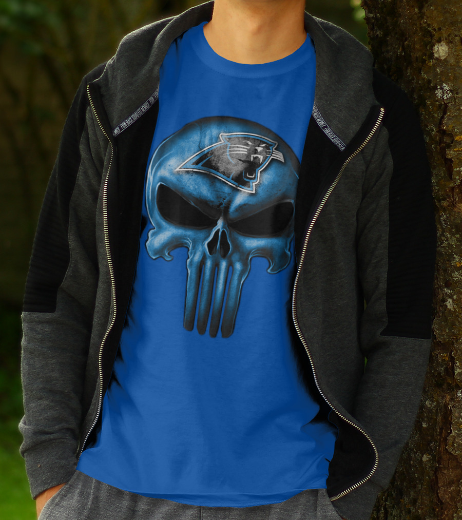 CAROLINA PANTHERS Skull T-Shirt