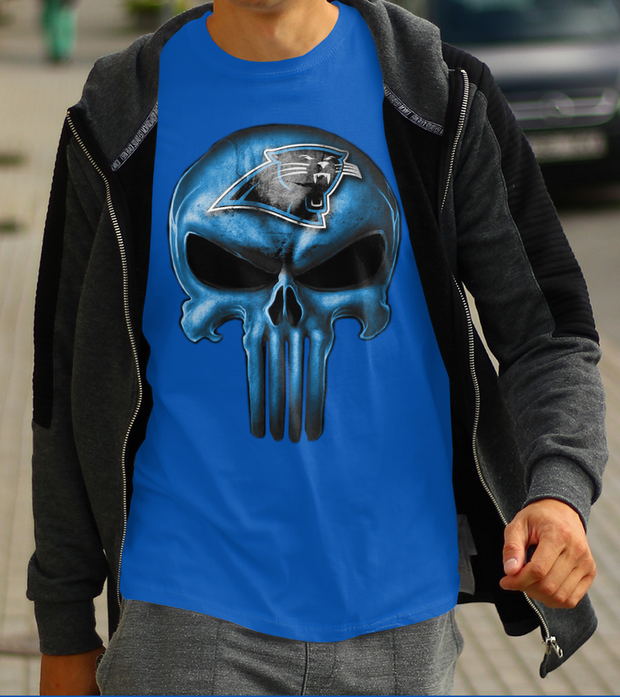 CAROLINA PANTHERS Skull T-Shirt