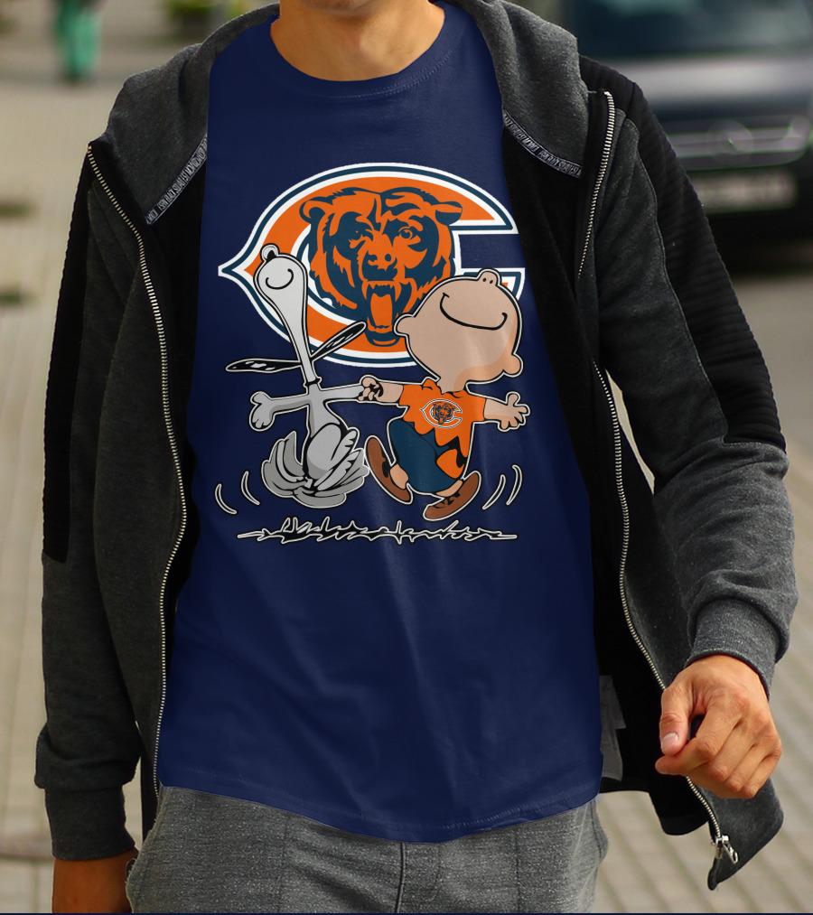 Chicago Bears Peanuts Character Celebration T-Shirt