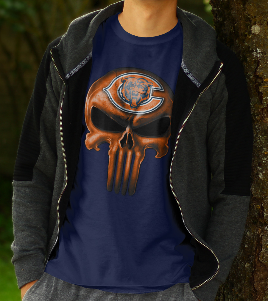 Skull Chicago Bears T-Shirt