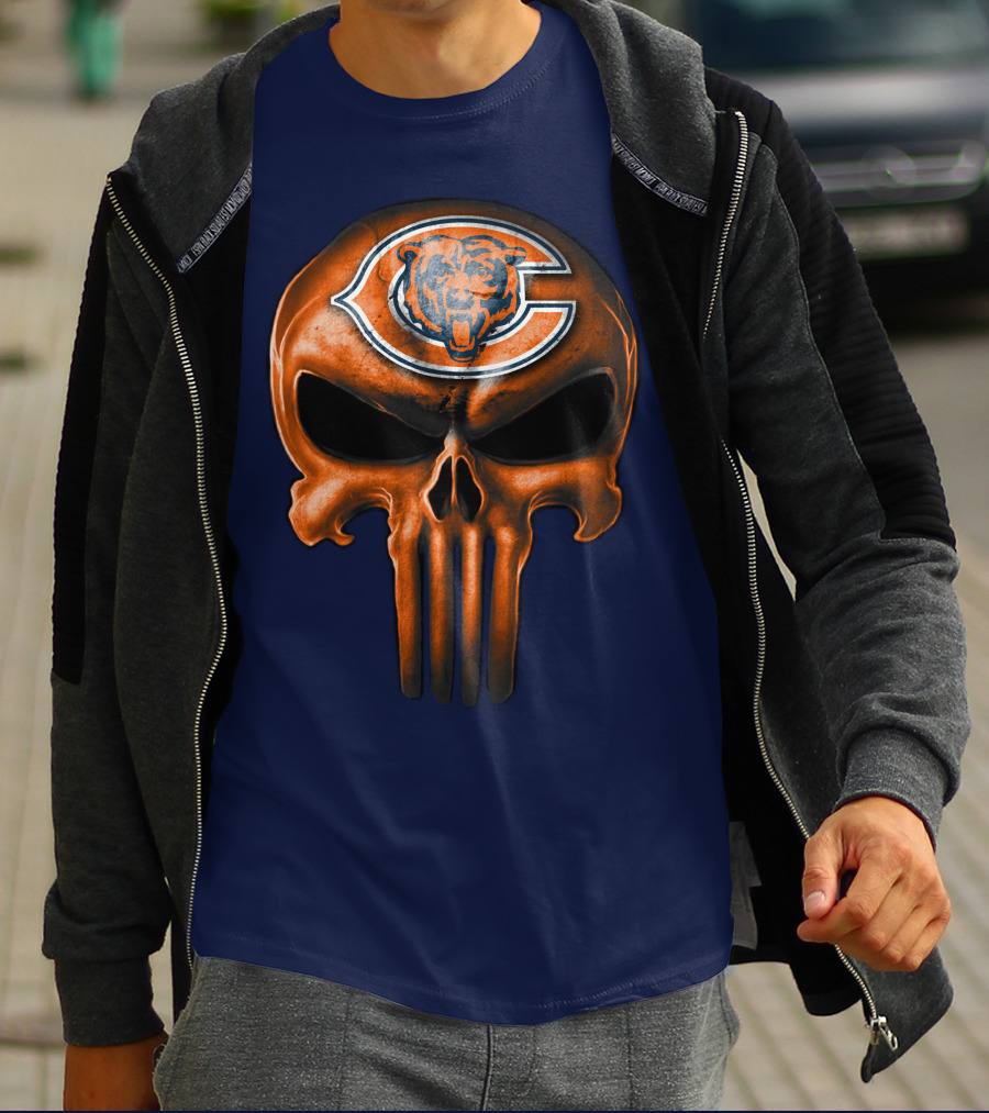 Skull Chicago Bears T-Shirt