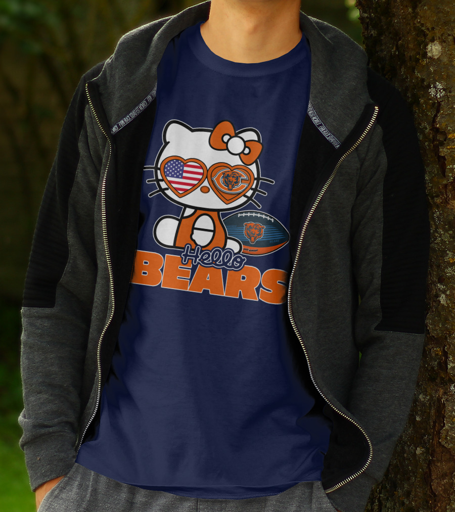 Hello Bears Hellokitty Chicago Bears Football T-Shirt