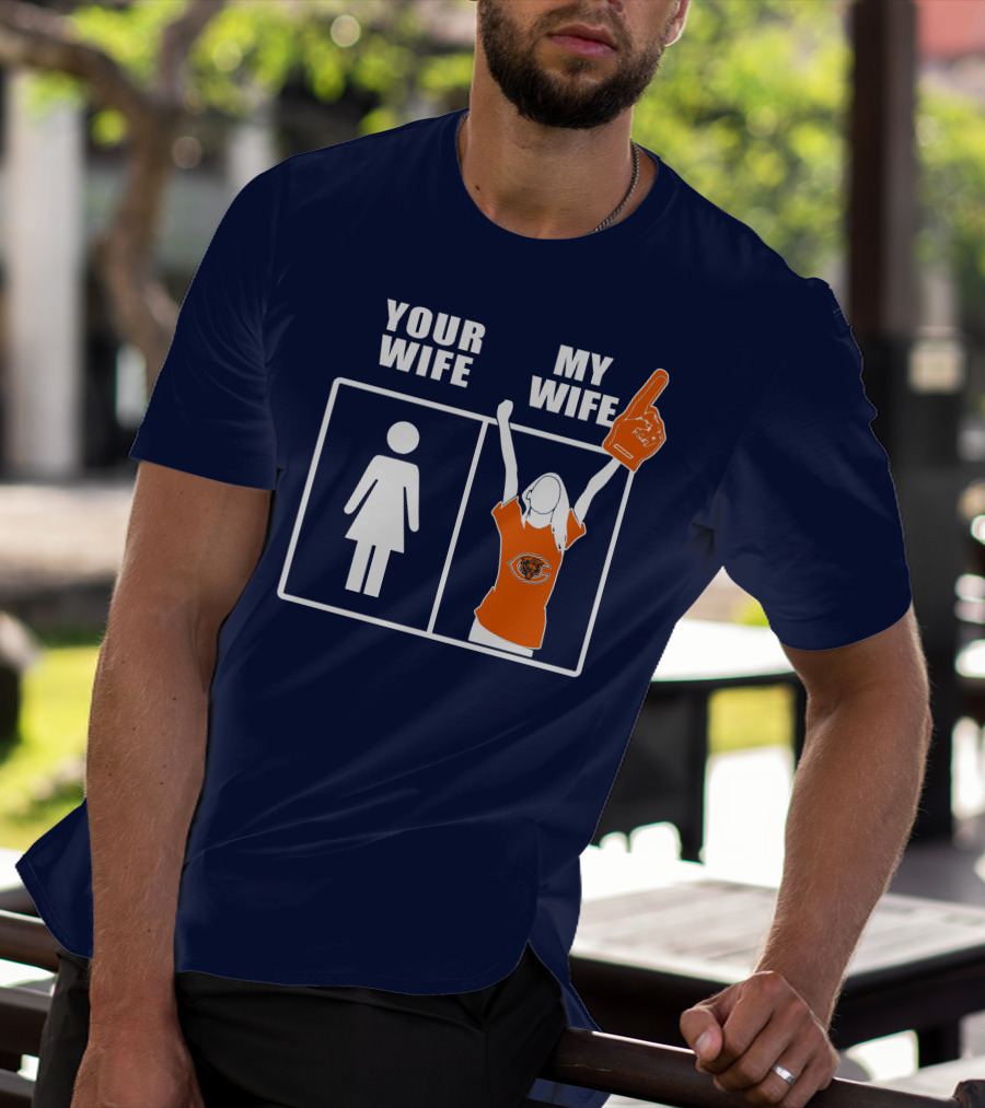 Your Wife My Wife Chicago Bears Fan Foam Finger T-Shirt