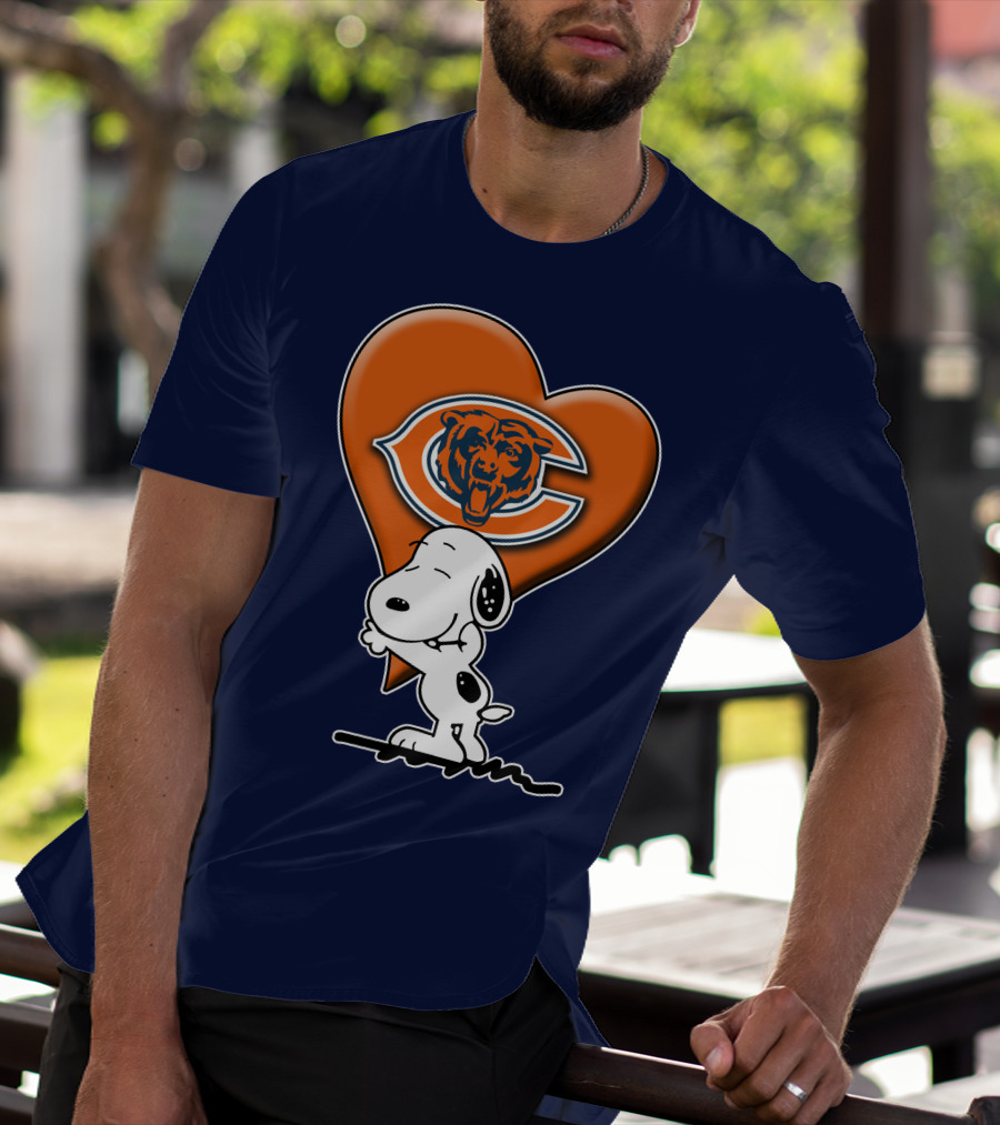 Snoopy Heart Chicago Bears NFL Fan T-Shirt
