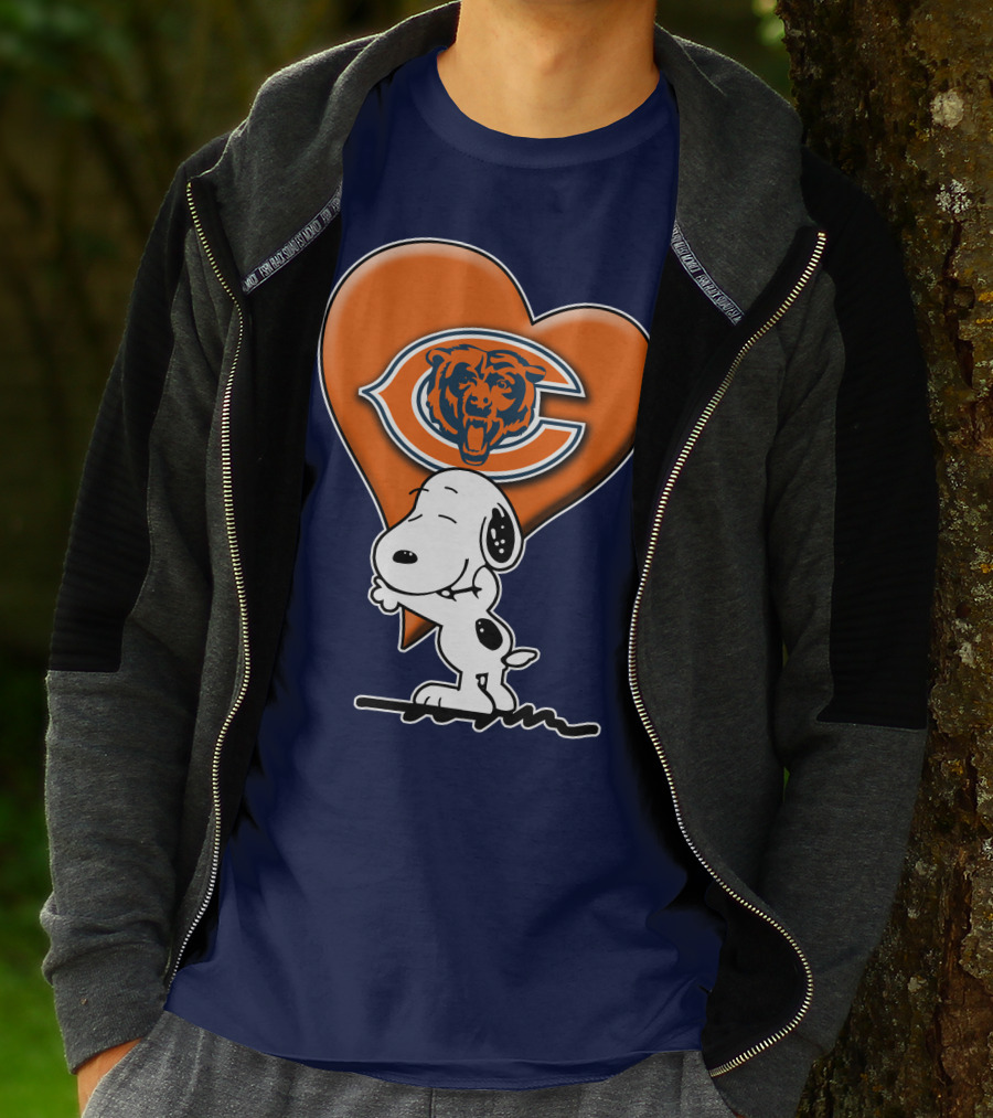 Snoopy Heart Chicago Bears NFL Fan T-Shirt