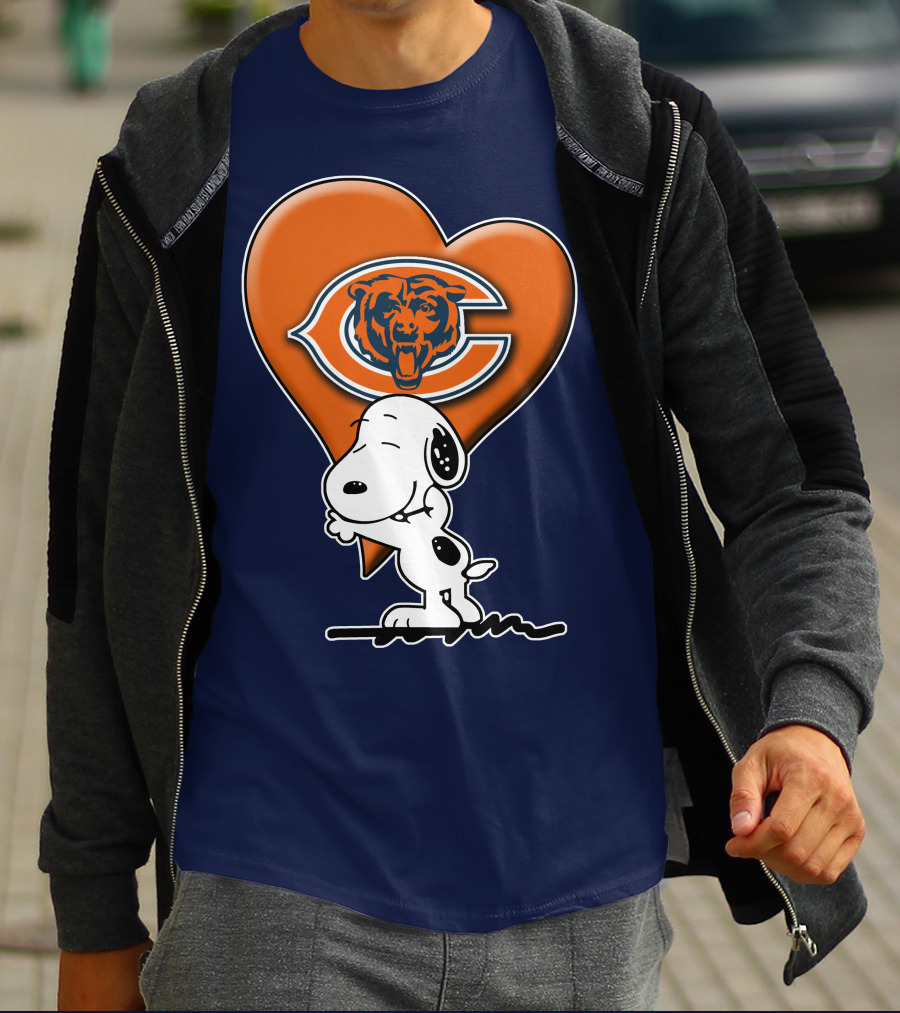Snoopy Heart Chicago Bears NFL Fan T-Shirt