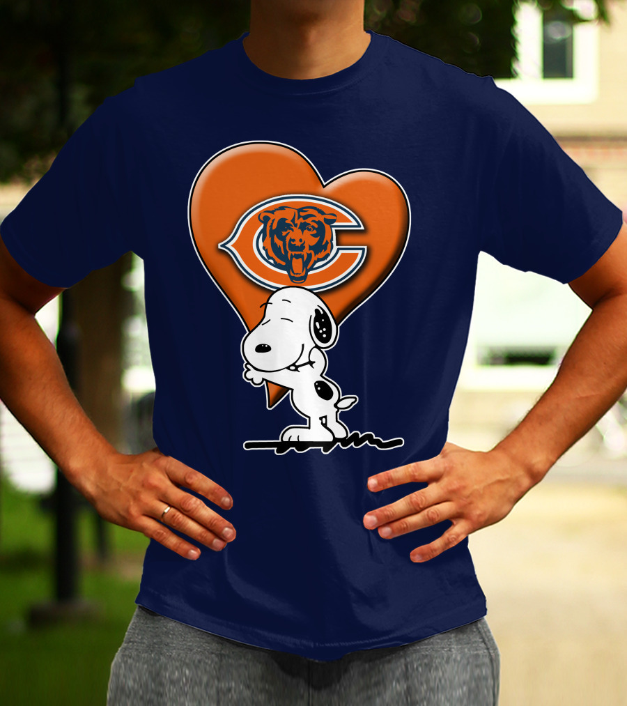 Snoopy Heart Chicago Bears NFL Fan T-Shirt