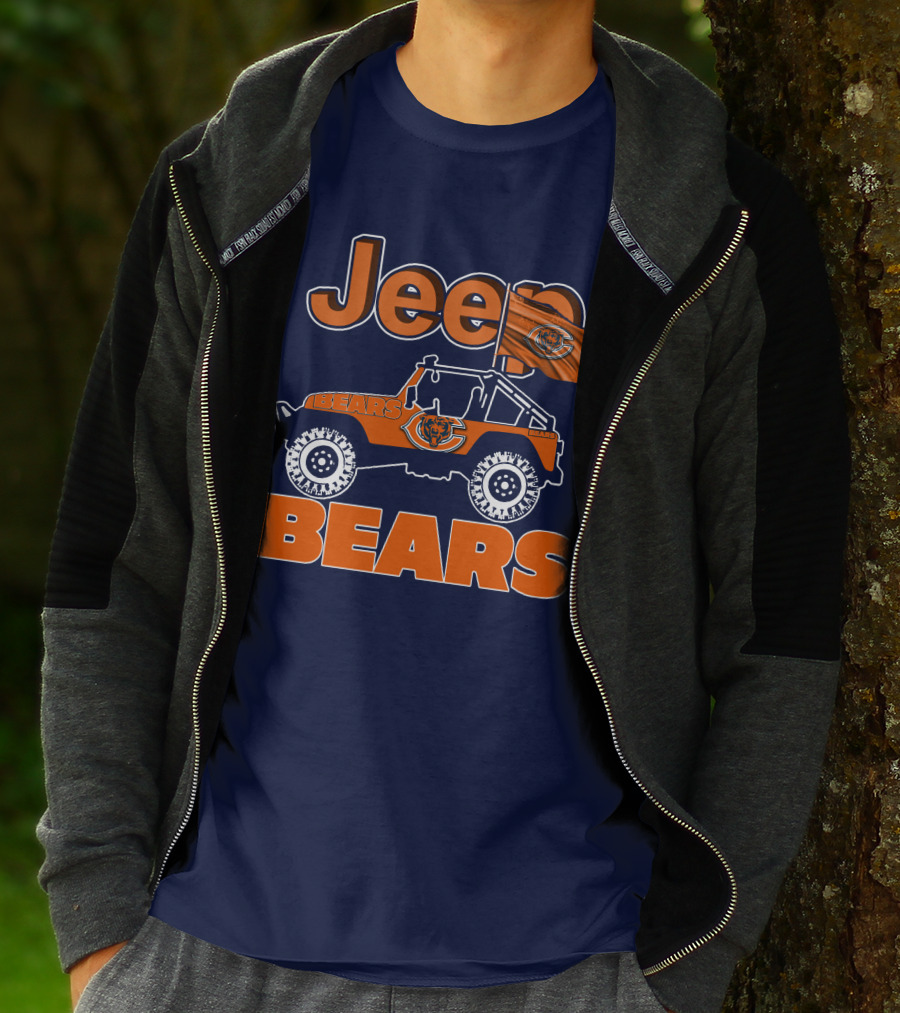 Jeep Chicago Bears Off-Road Enthusiast Fan Gear T-Shirt