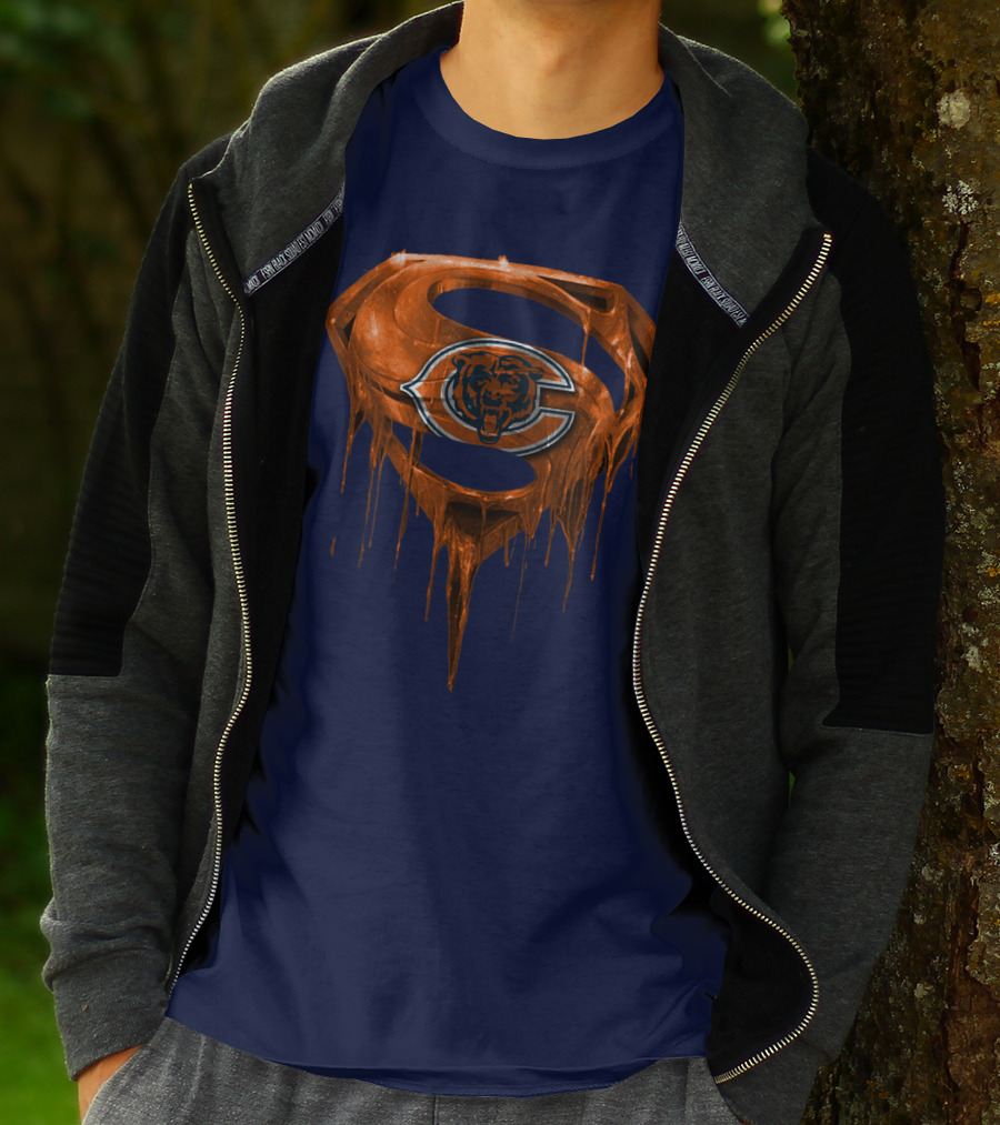 Superman Chicago Bears Logo Combination T-Shirt