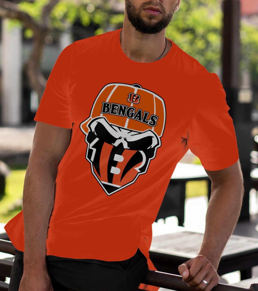 Cincinnati Bengals 37 Nfl Skull Cap T-Shirt