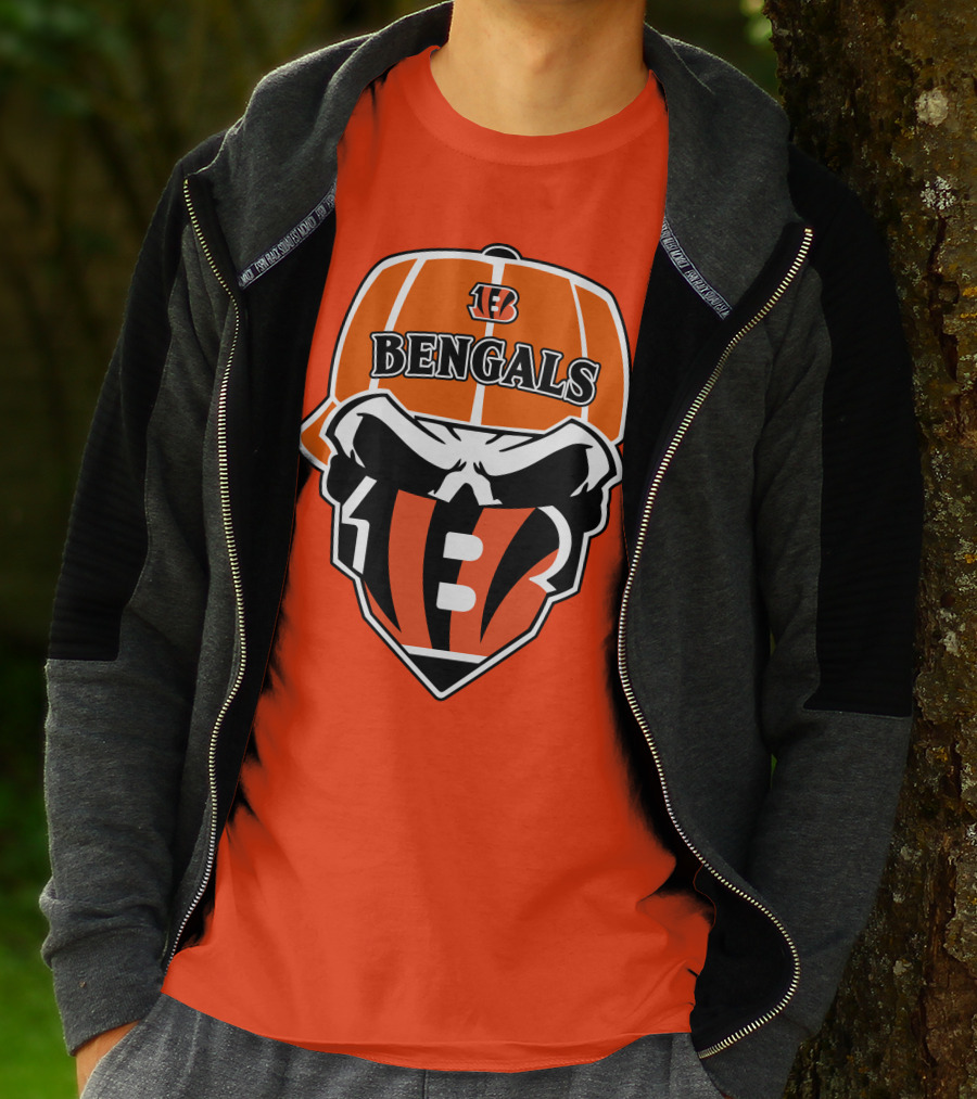 Cincinnati Bengals 37 Nfl Skull Cap T-Shirt