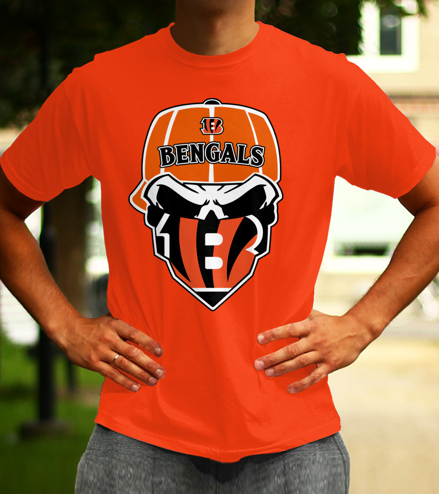 Cincinnati Bengals 37 Nfl Skull Cap T-Shirt