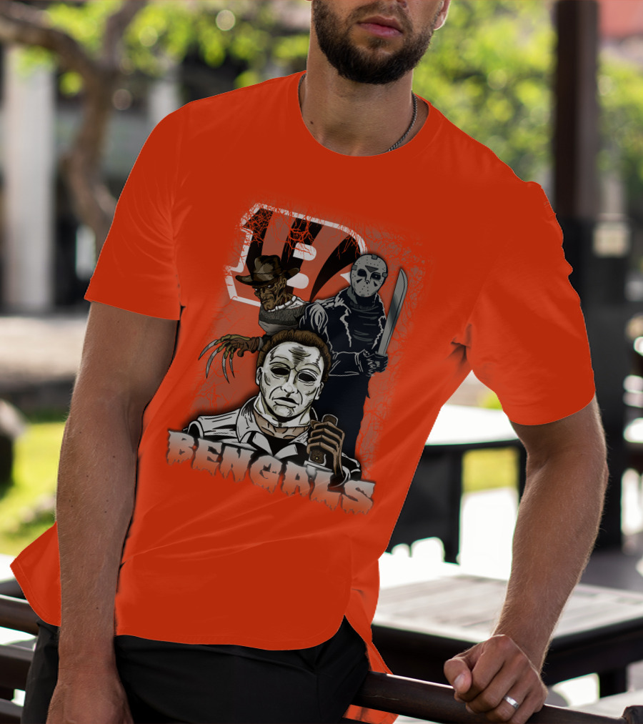 Cincinnati Bengals Horror Icons T-Shirt