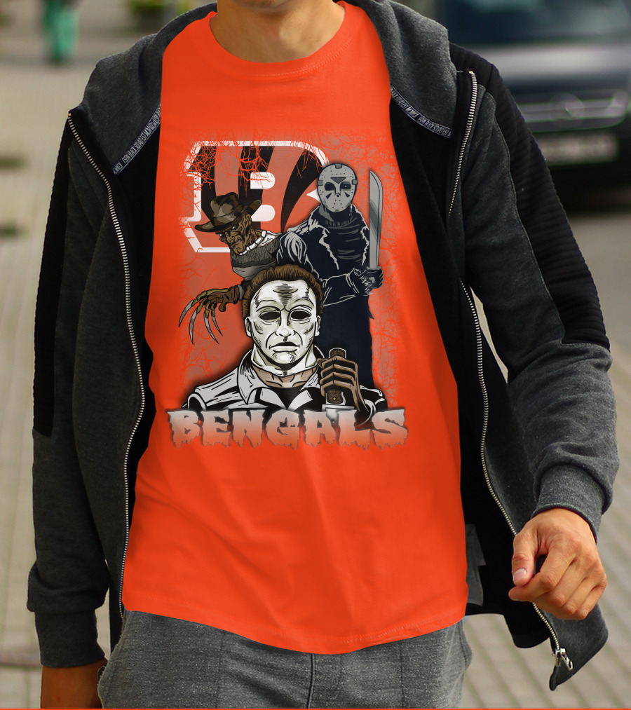 Cincinnati Bengals Horror Icons T-Shirt