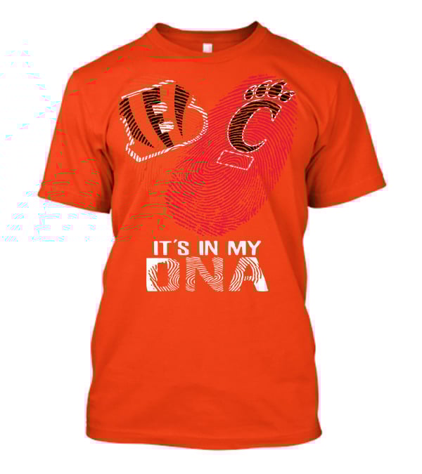 Cincinnati Bengals It's In My Dna Football Fan Heart T-Shirt