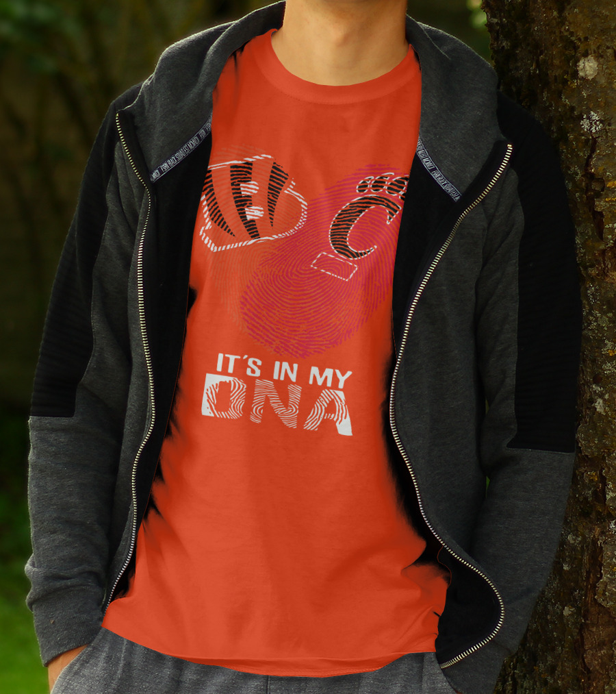 Cincinnati Bengals It's In My Dna Football Fan Heart T-Shirt