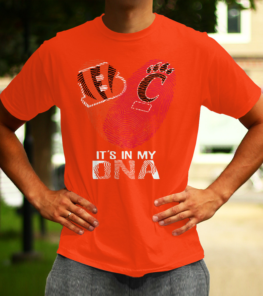 Cincinnati Bengals It's In My Dna Football Fan Heart T-Shirt