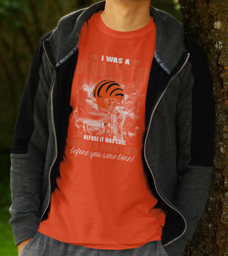 Cincinnati Bengals Fan Before It Was Cool Helmet T-Shirt