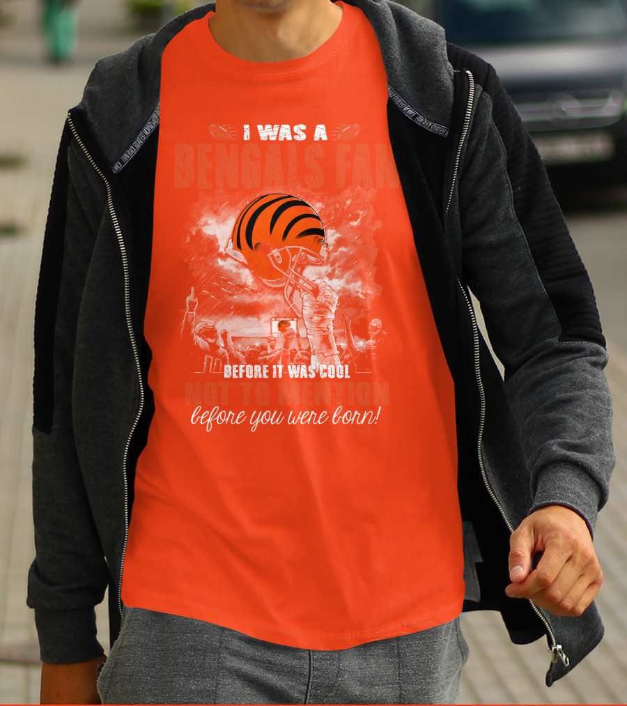 Cincinnati Bengals Fan Before It Was Cool Helmet T-Shirt