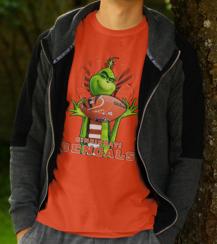 Grinch Cincinnati Bengals Football Nfl Wilson Ball T-Shirt