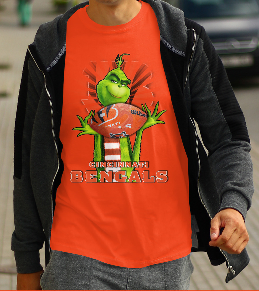 Grinch Cincinnati Bengals Football Nfl Wilson Ball T-Shirt