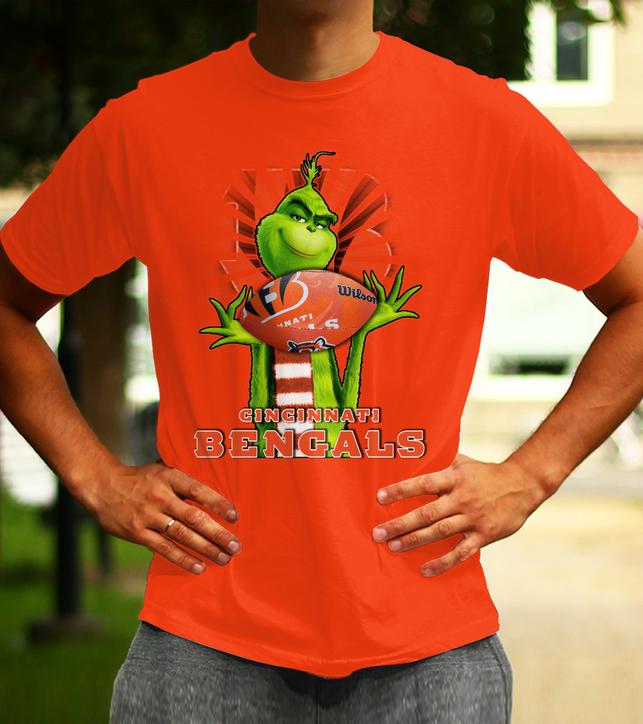 Grinch Cincinnati Bengals Football Nfl Wilson Ball T-Shirt