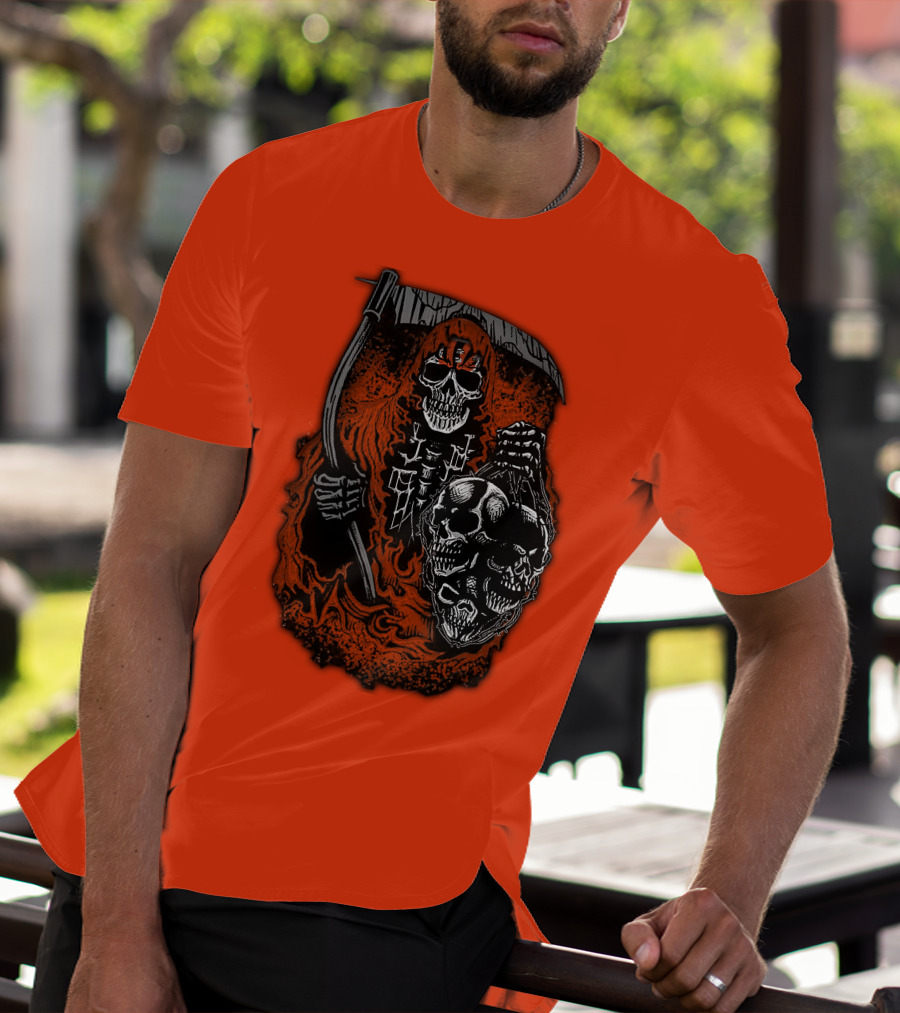 Cincinnati Bengals Reaper Skull T-Shirt