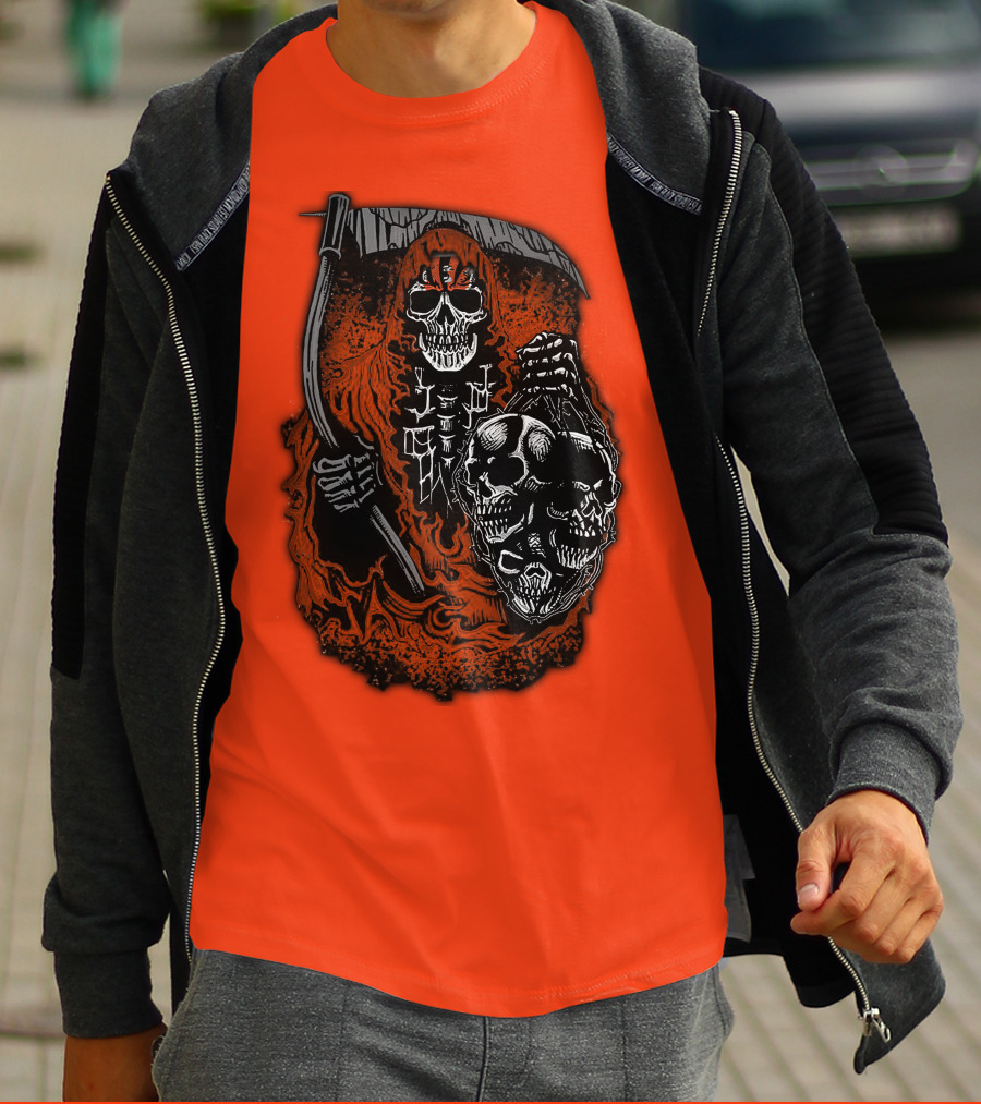 Cincinnati Bengals Reaper Skull T-Shirt
