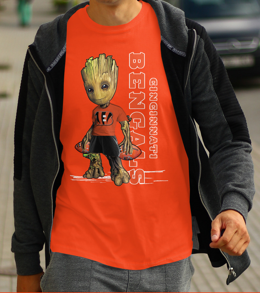Groot V1 Cincinnati Bengals Football T-Shirt