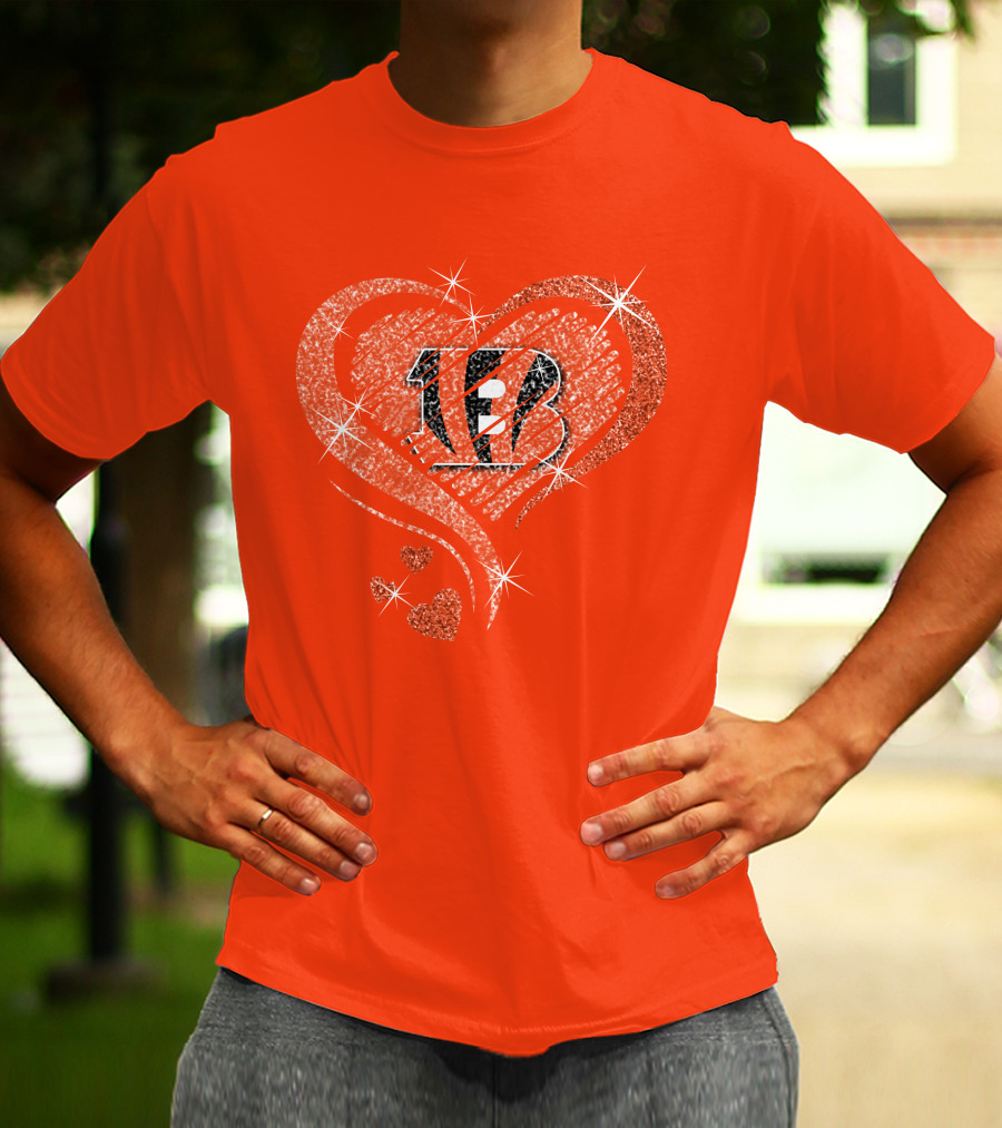 Heart Diamond Bengals Love T-Shirt