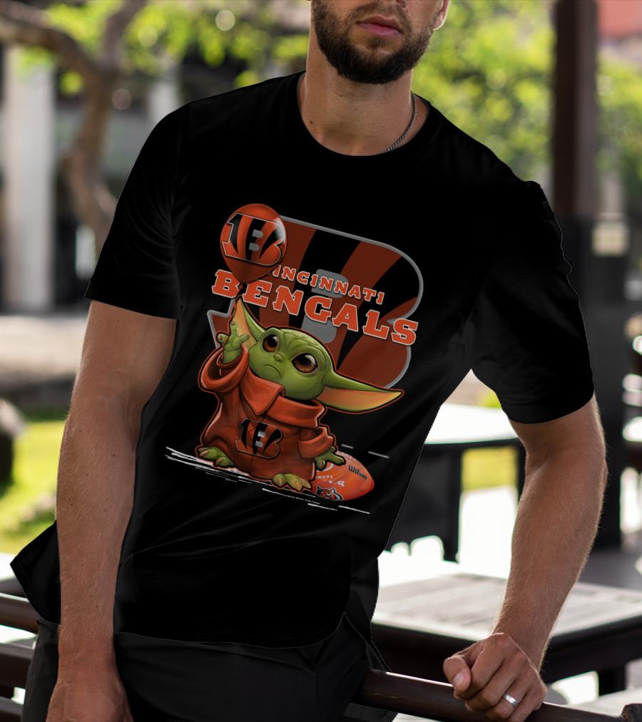 Yoda Cincinnati Bengals Wilson Football T-Shirt