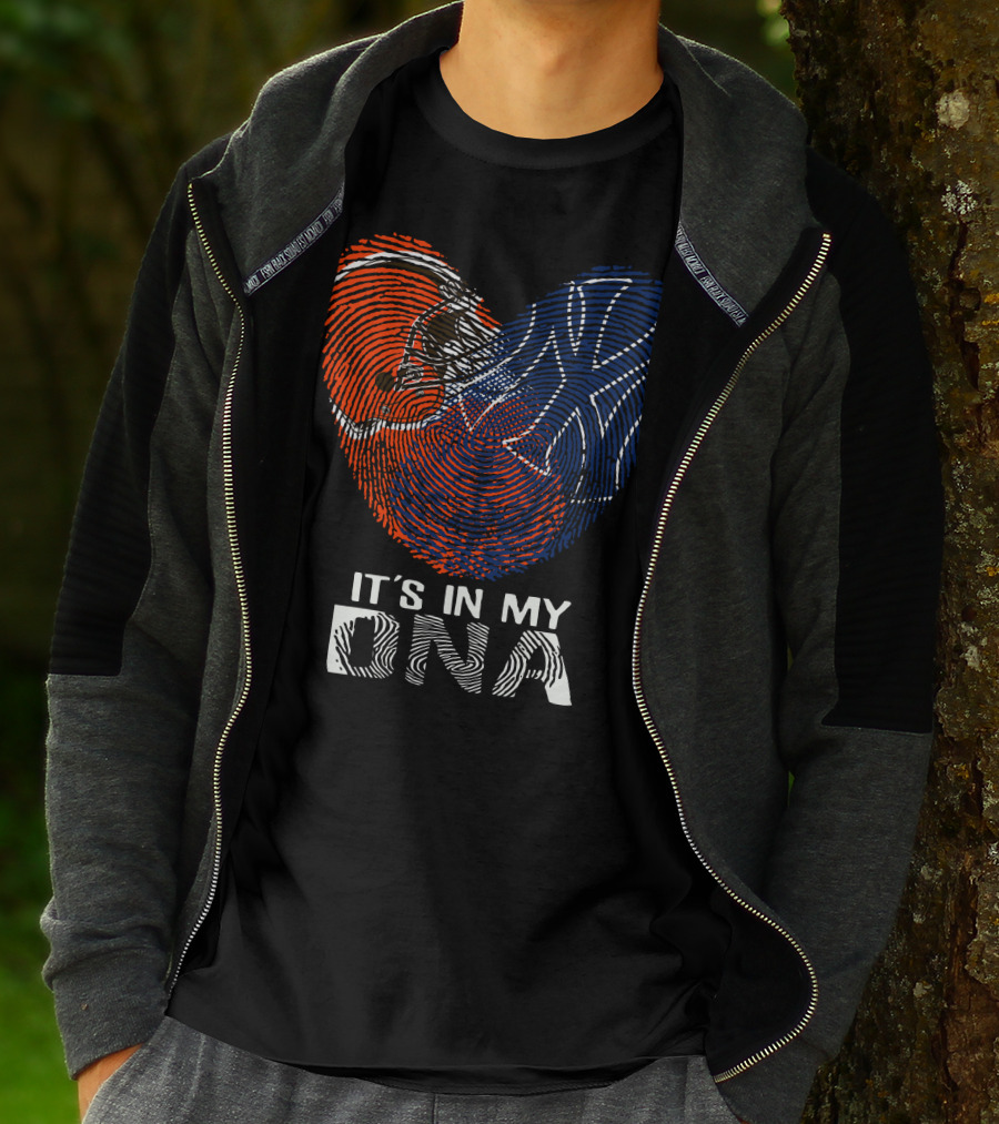 Cleveland Browns New York Yankees It's In My Dna T-Shirt
