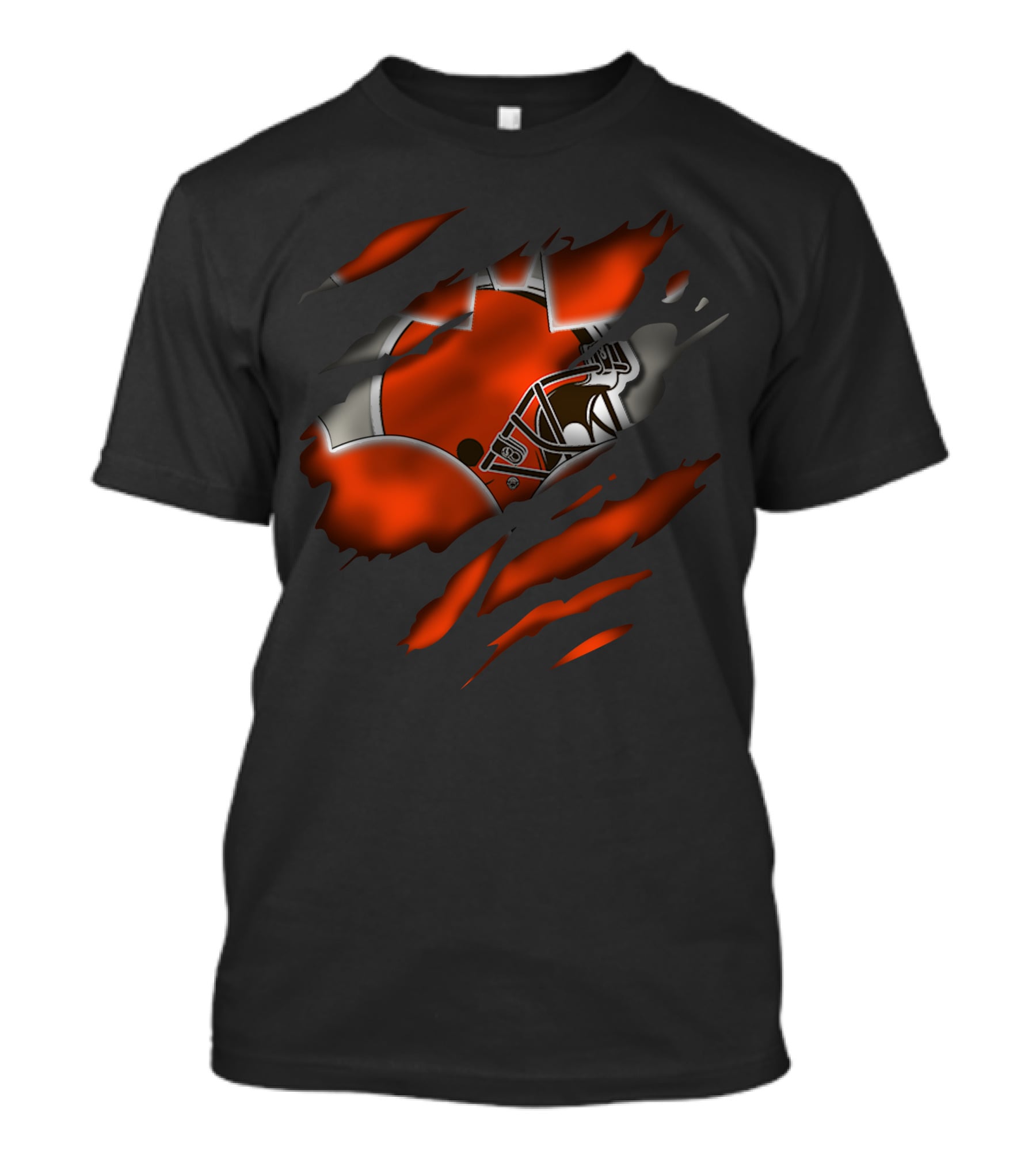Cleveland Browns Helmet Claw Marks T-Shirt