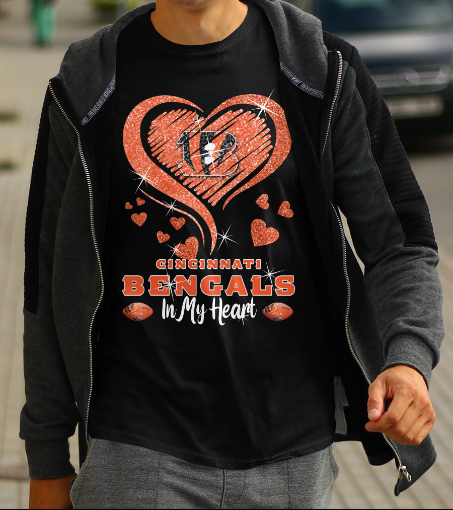 Cincinnati Bengals Heart Logo In My Heart T-Shirt